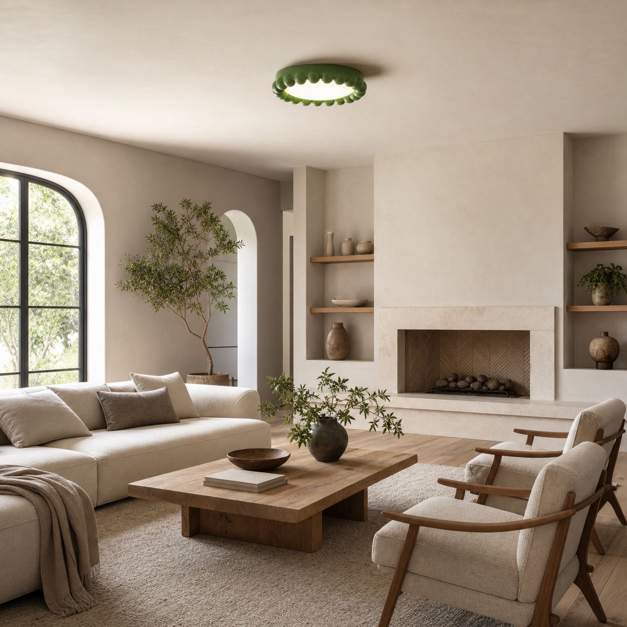 Orilux Sculptural Ceiling Fixture – Resin and Acrylic Lighting for Homes