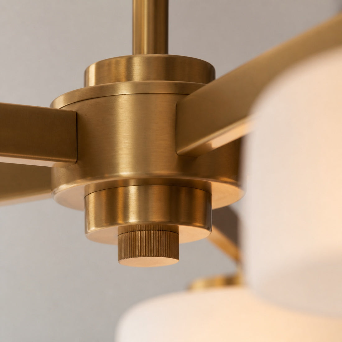 Zirvos Pendant with Frosted Opal Globes and Brushed Brass Frame for Living and Dining