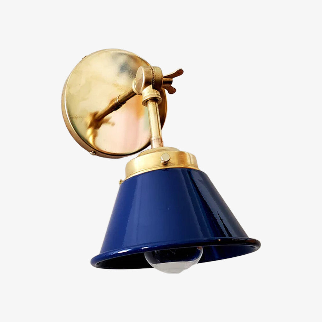 Modern Cone With Elegant Swivel Mechanism Brass Wall Lamp
