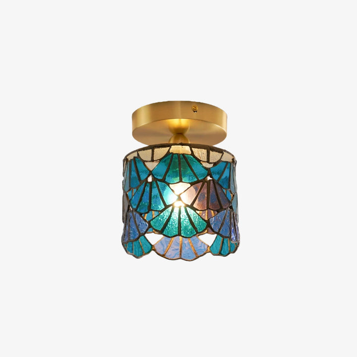 Vintagia Tiffany Style - Stained Glass Ceiling Light Decorative Pattern Ceiling Lamp for Living Room