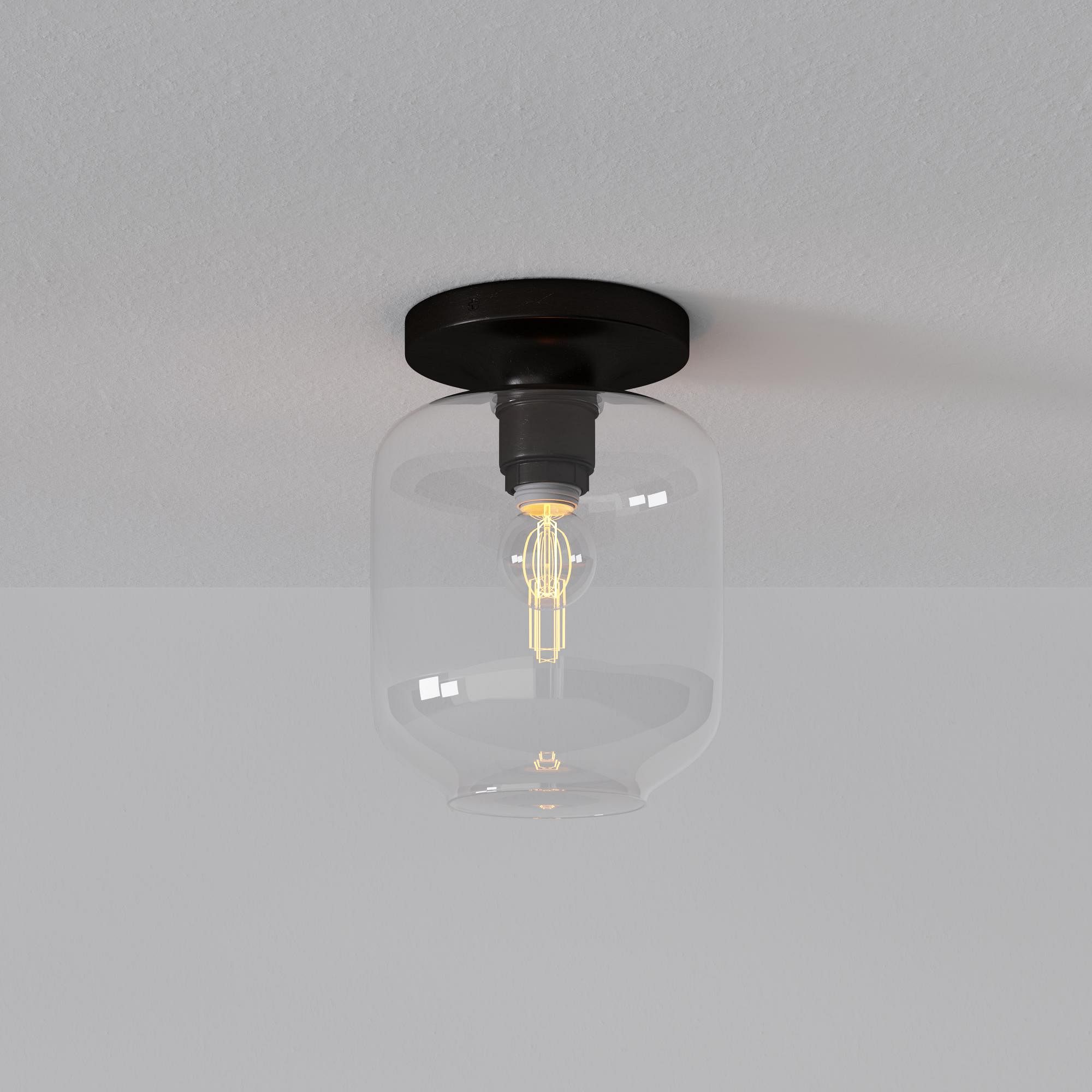 Lumivelle Sculptural Flush Mount Light – Modern Glass Ceiling Lamp