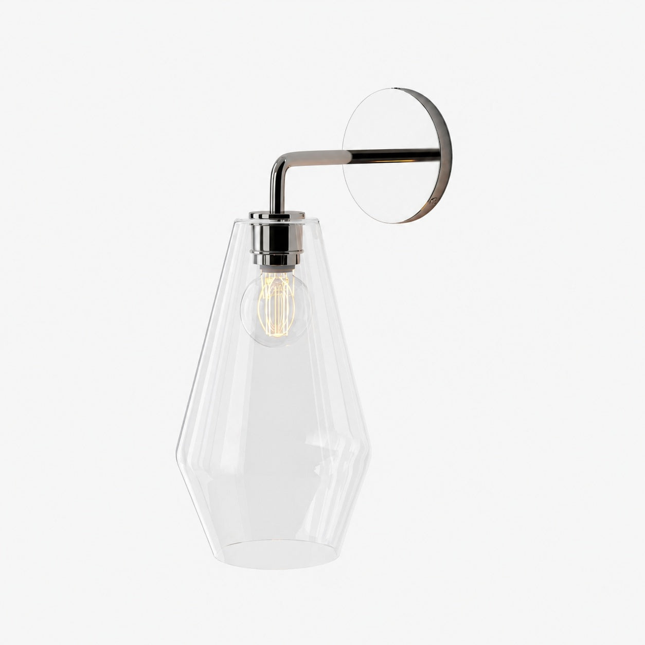 Merin Sculptural Milk Glass Geometric Wall Lamp
