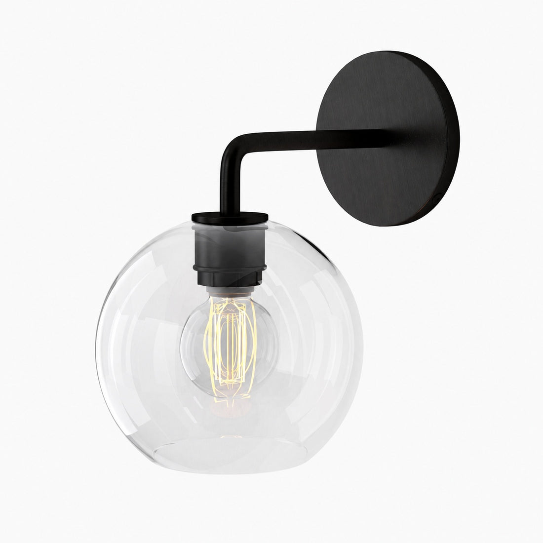 Selvion Artistic Globe Sconce Light - Handcrafted Glass Sculptural Wall Fixture