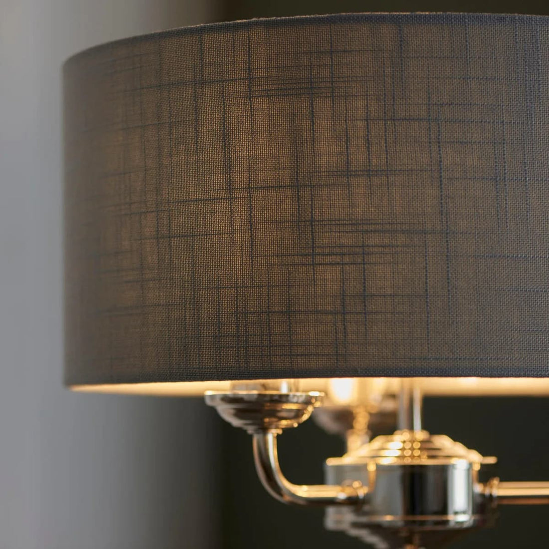 Tela 1‑Light and 3‑Light Table Lamp – Modern Linen & Metal for Bedside or Living Room