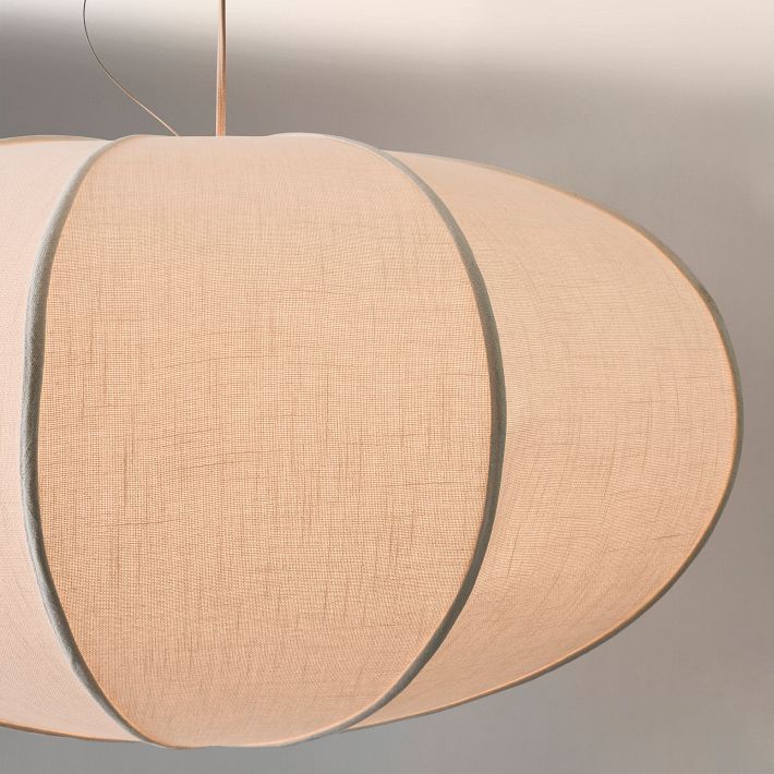 Alvian Adjustable Pendant Light with Linen Shade for Dining Room and Kitchen Island