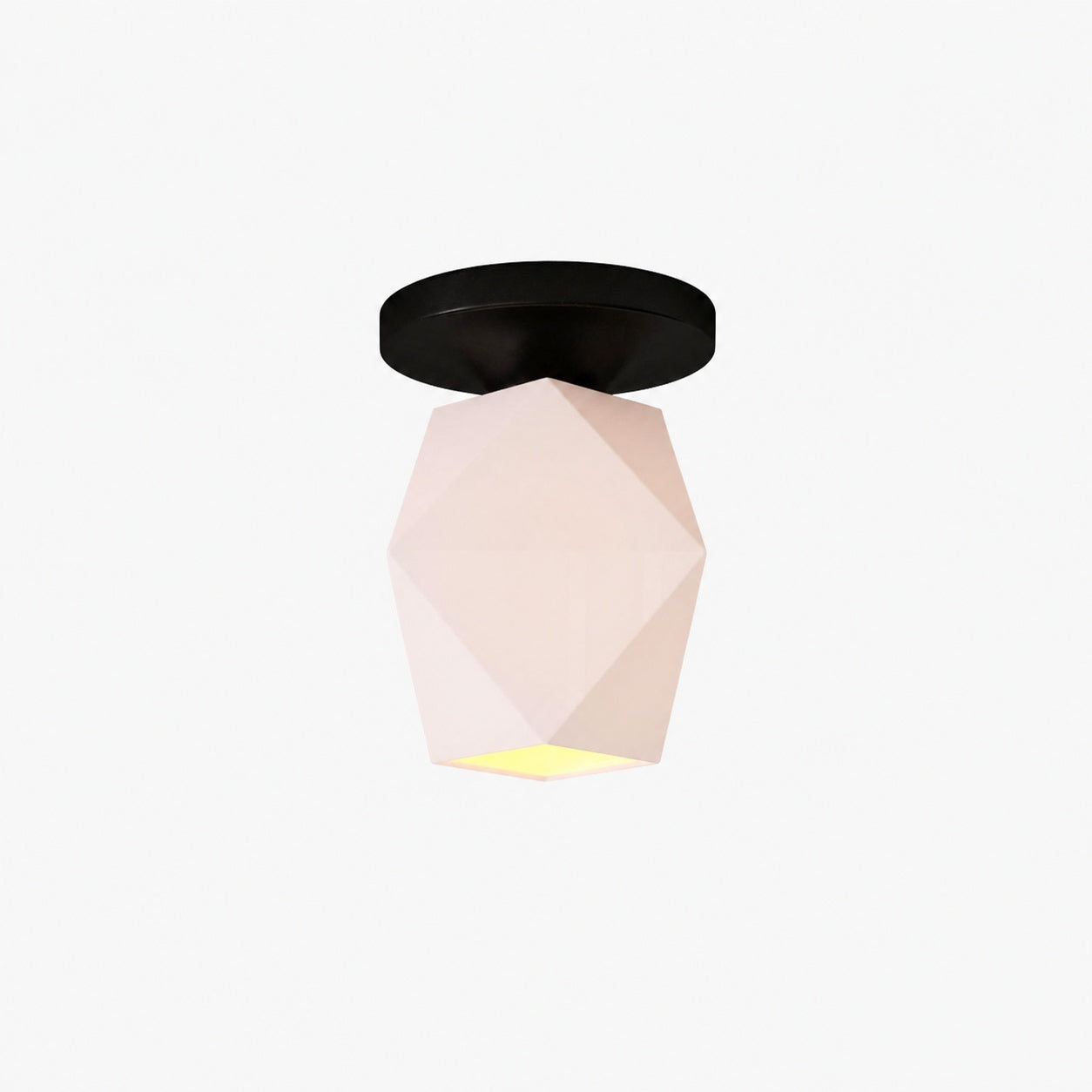 Talvior Sculptural Flush Mount Ceiling Light – Faceted Glass for Modern Interiors