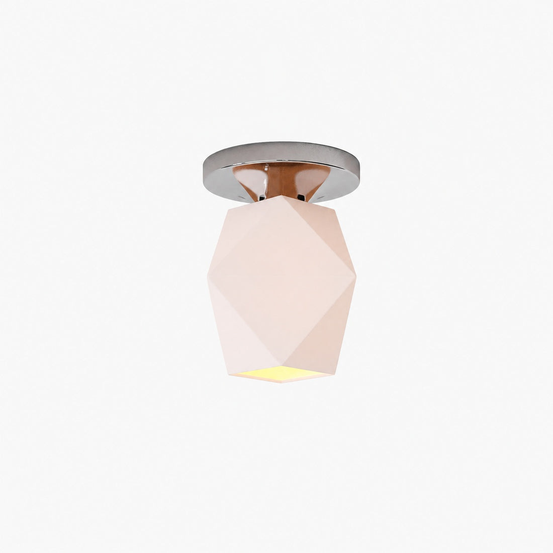 Talvior Sculptural Flush Mount Ceiling Light – Faceted Glass for Modern Interiors