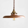 Distressed gold industrial pendant light