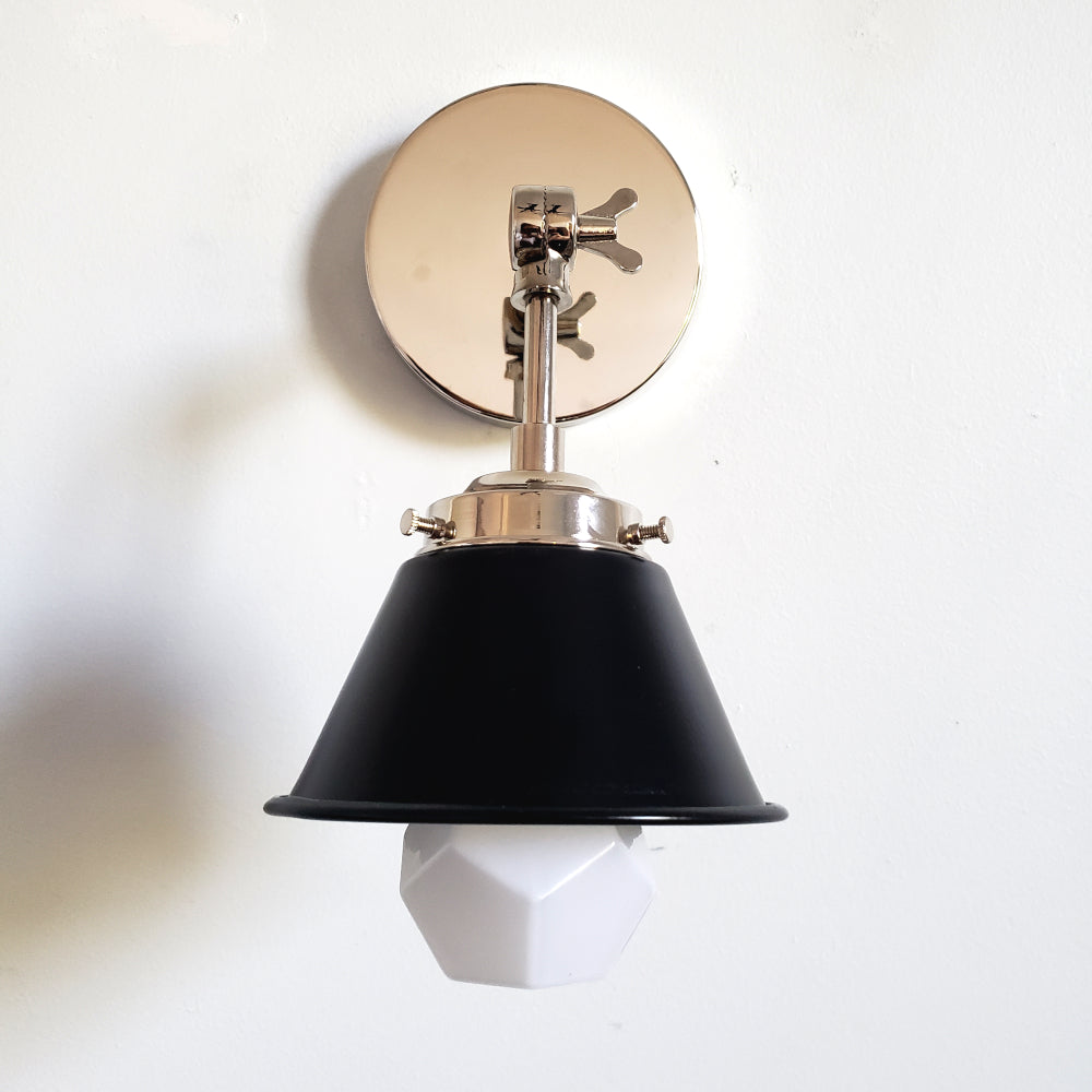 Modern Cone With Elegant Swivel Mechanism Brass Wall Lamp