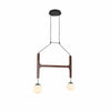 Auralith Wood Chandelier Multi Arm Fixture - Modern Natural Lighting for Living and Dining