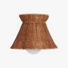 Wickara Woven Organic Silhouette Ceiling Light - Rattan Boho Style for Living Room