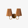Zhoove Bamboo Wall Lamp - Pleated Natural Shade Design for Living Room or Bedroom