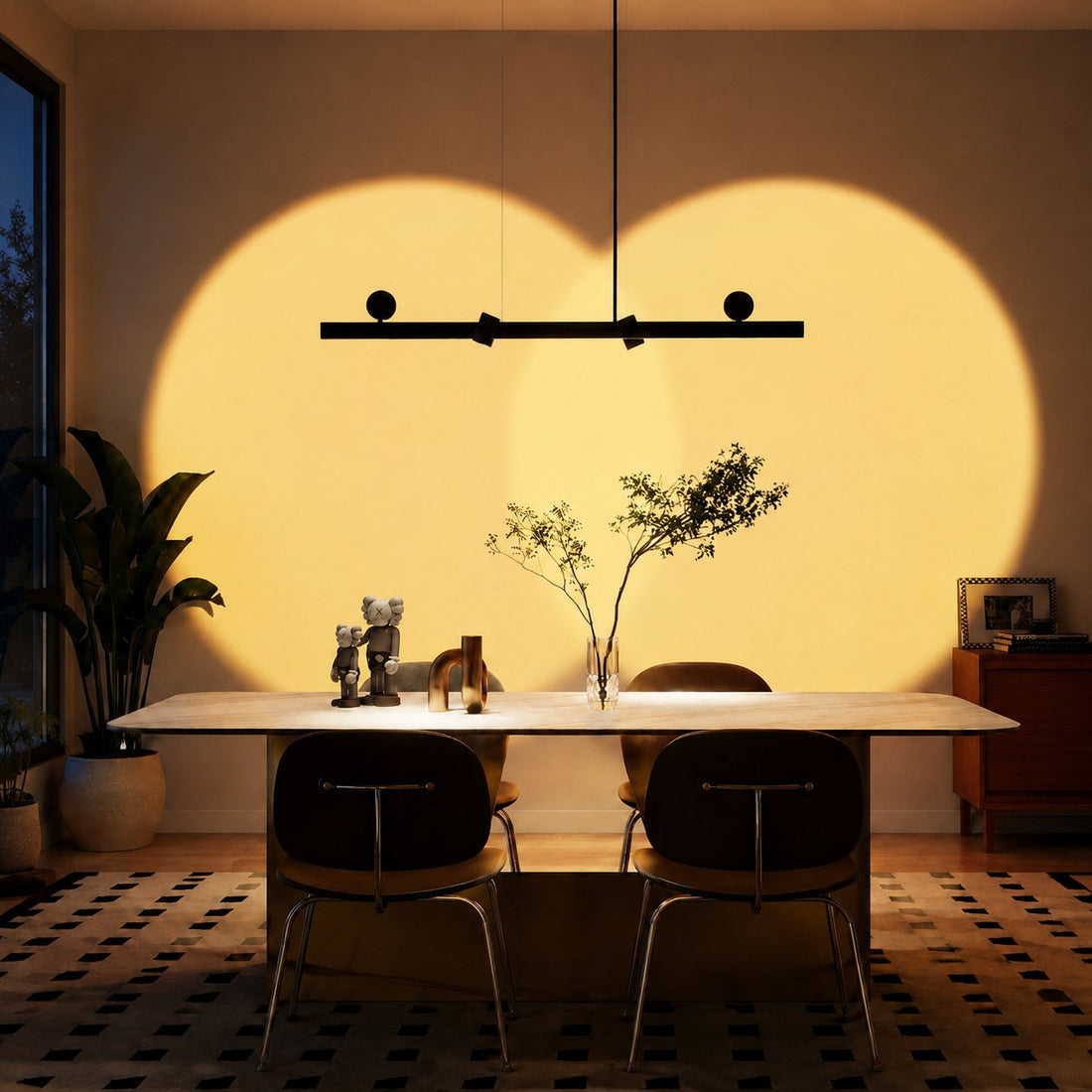 Linear Wall-Wash Dining Pendant Light