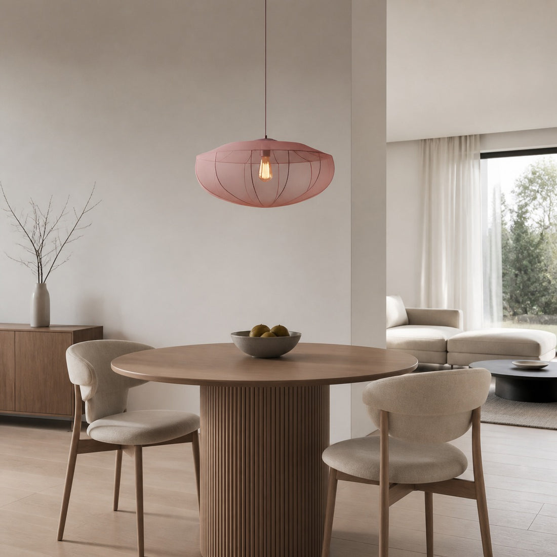 Lumifil Modern Mesh Pendant Light - Hanging Fabric Lghts are Suitable for Dining Rooms or Kitchen Islands