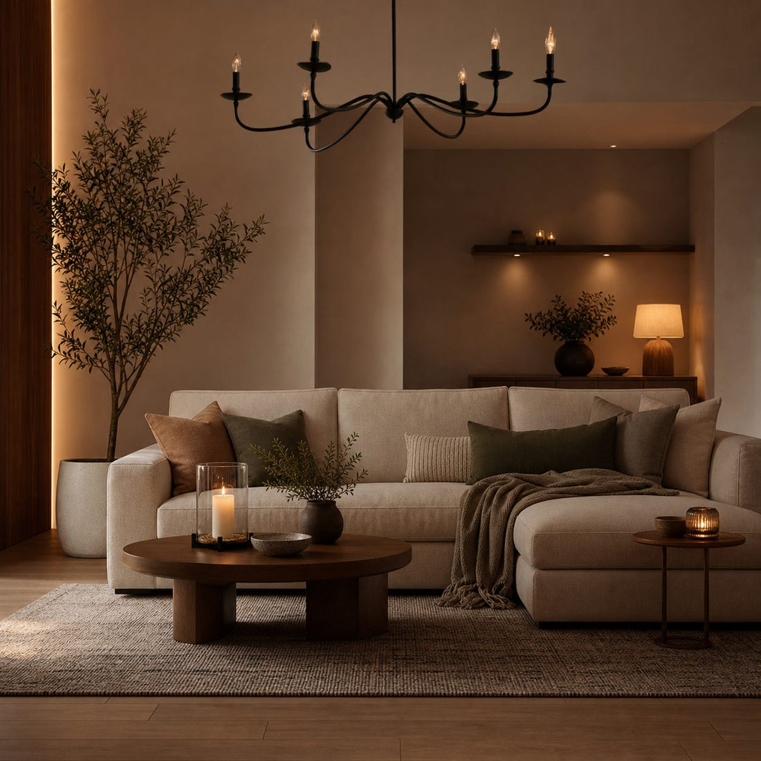 Rowan Timeless Iron Candle Design Chandelier - Industrial Interior Lighting For Bedroom