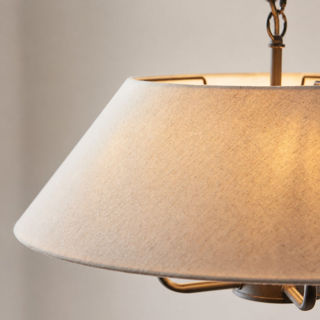 Zevatik Pendant Lamp with Linen Shade – Classic Multi-Light Design for Dining and Living