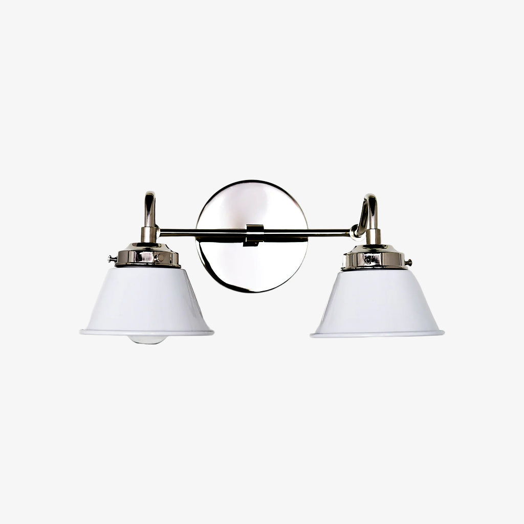 Modern Double Cone Brass Sconce - Accent Lighting For Bathroom & Hallway
