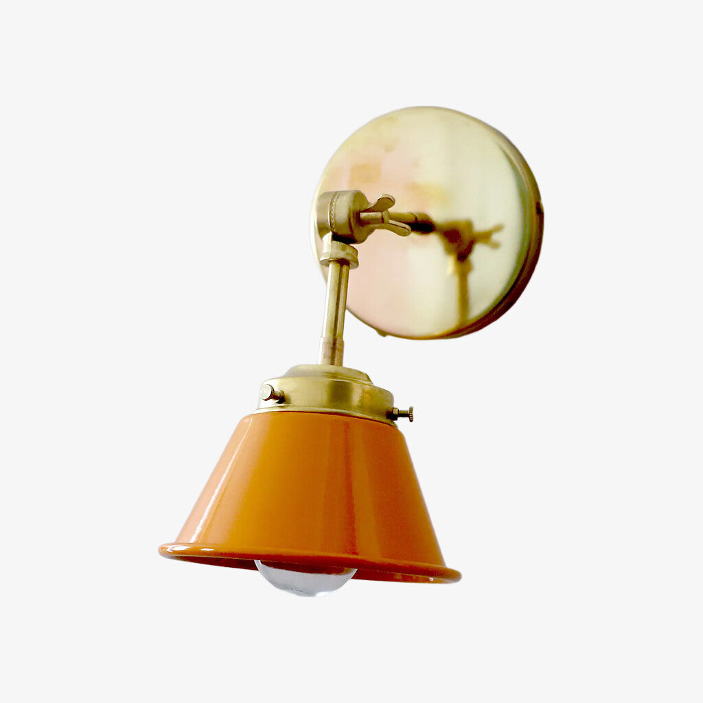 Modern Cone With Elegant Swivel Mechanism Brass Wall Lamp