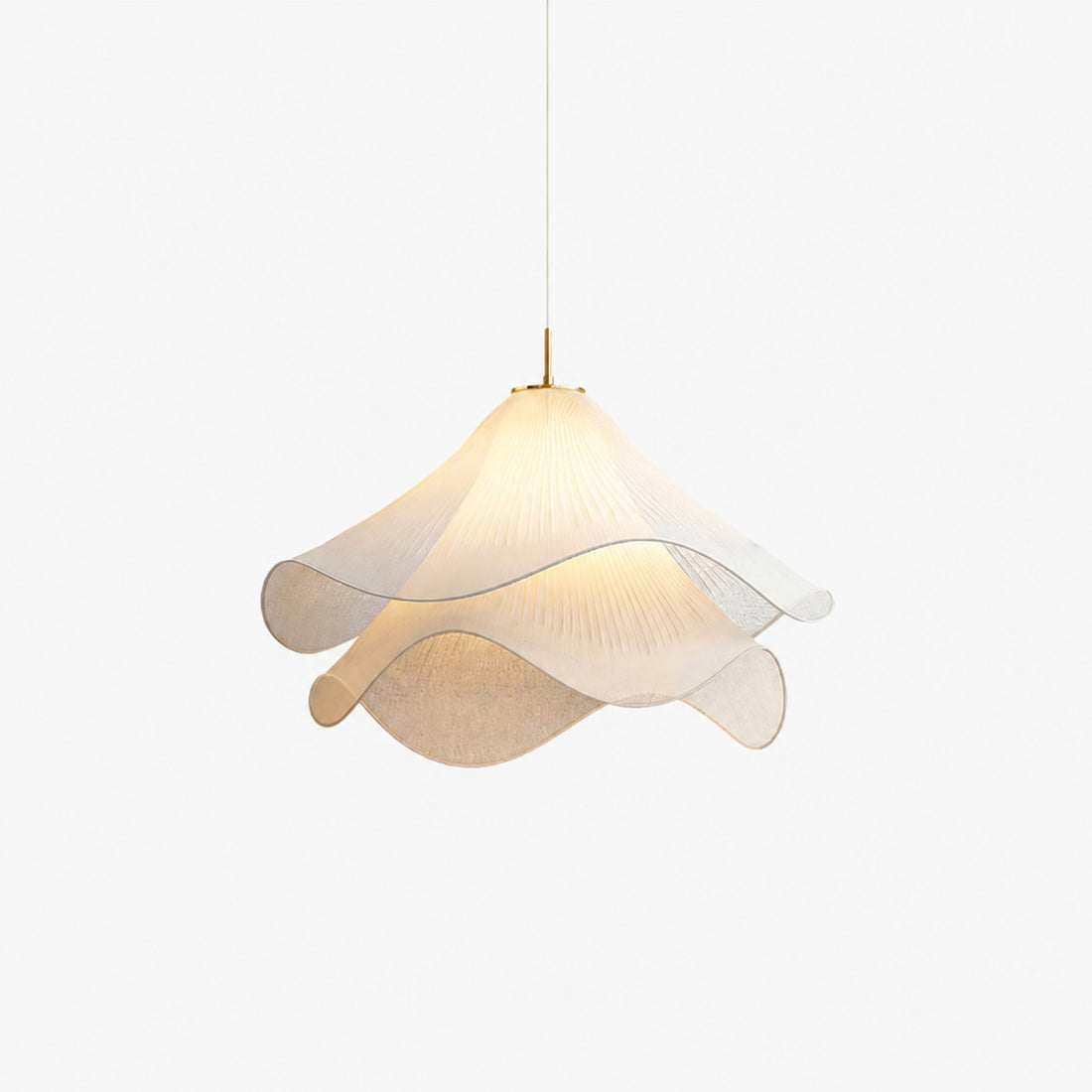 Ethereal Bloom French Floral Pleated Fabric Pendant Light
