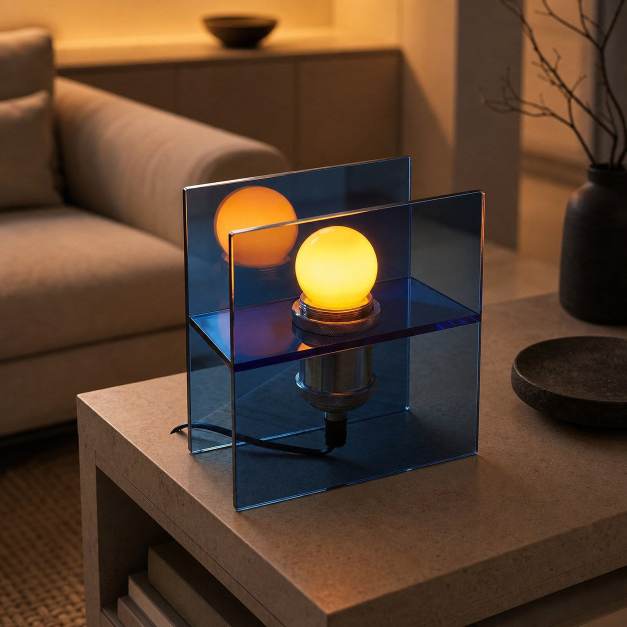 Sunset Ocean Horizon Table Lamp - Gradient Ambient Modern Decorative Desk Lamp for Home Interior