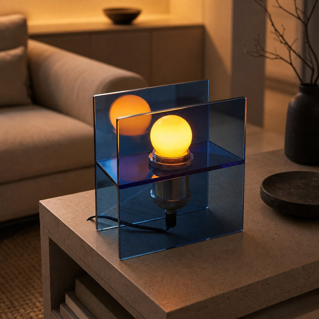 Sunset Ocean Horizon Table Lamp - Gradient Ambient Modern Decorative Desk Lamp for Home Interior