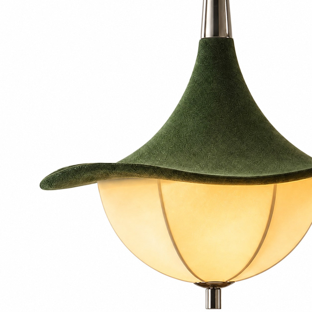 Green Fabric Pendant Lamp for Dining Room