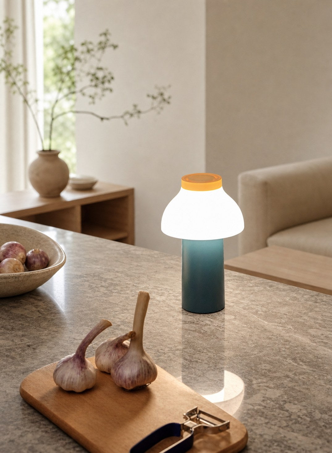 Modern Portable Table Lamp – Minimalist Rechargeable Light for Indoor Outdoor Use