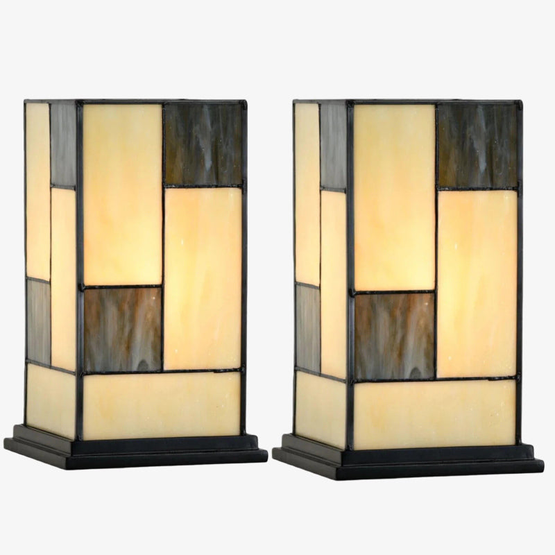 TF Manchester Square Table Lamp - Classic Glass for Living Room and Bedroom