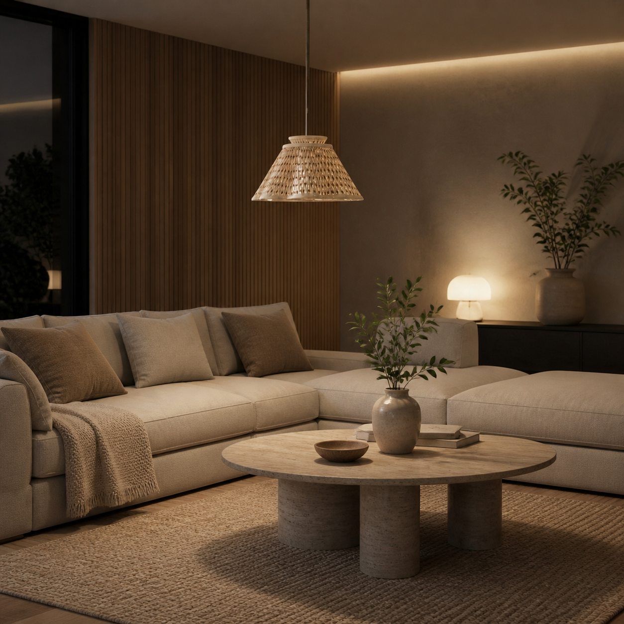 Florevian Modern Linen Pendant Lamp - Art-Inspired Statement Lighting for Dining Space