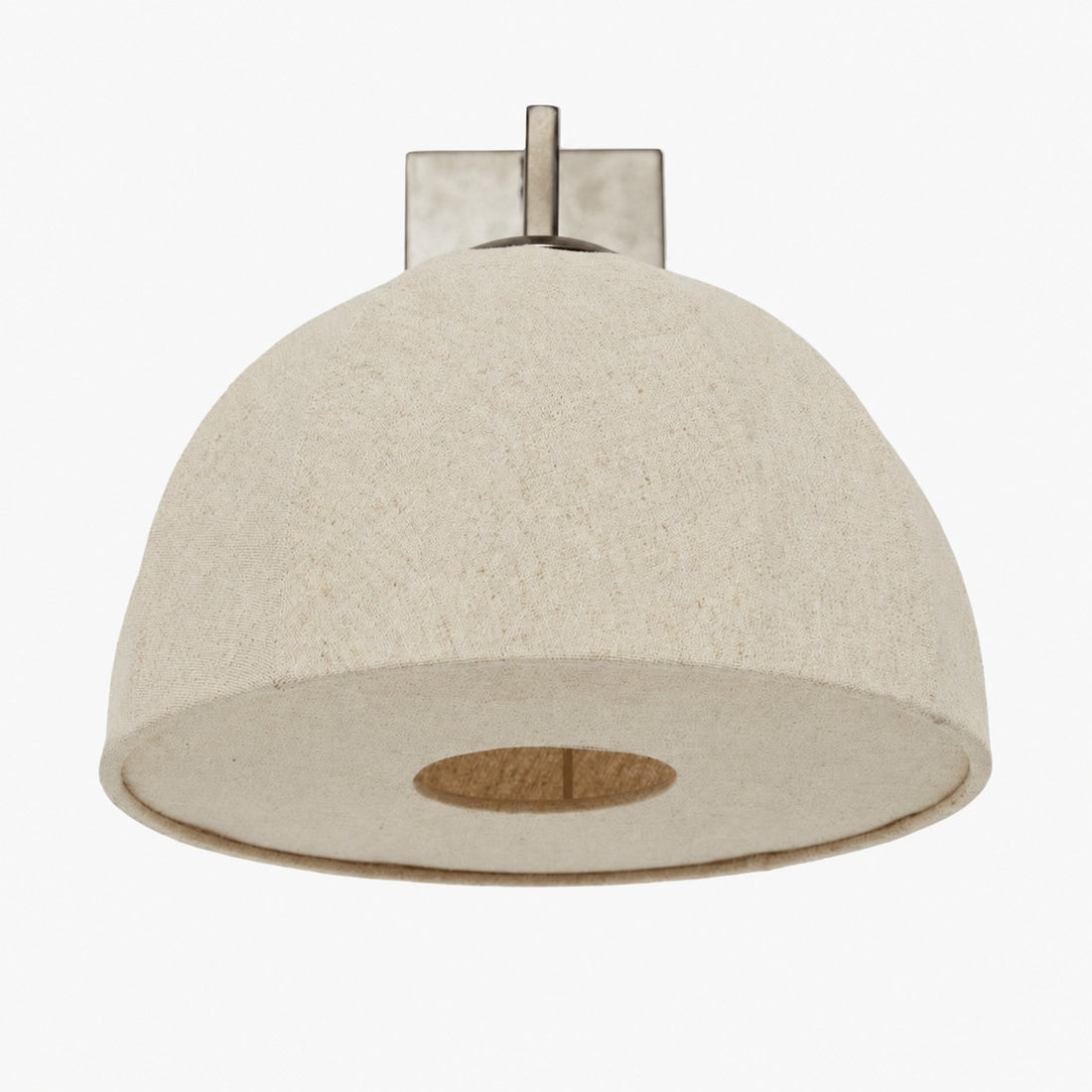 Lumarys Swing-Arm Sconce – Sculptural Linen Shade Wall Lamp in Organic Style for Living or Bedroom