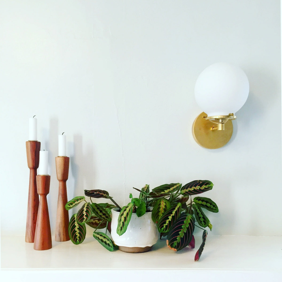 Minimalist Oversized Glass Wall Light - White Globe Sconce For Home