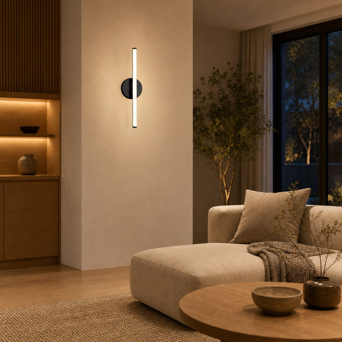 Voro Modern LED Wall Sconce - Metal Bathroom & Hallway Lighting Fixture