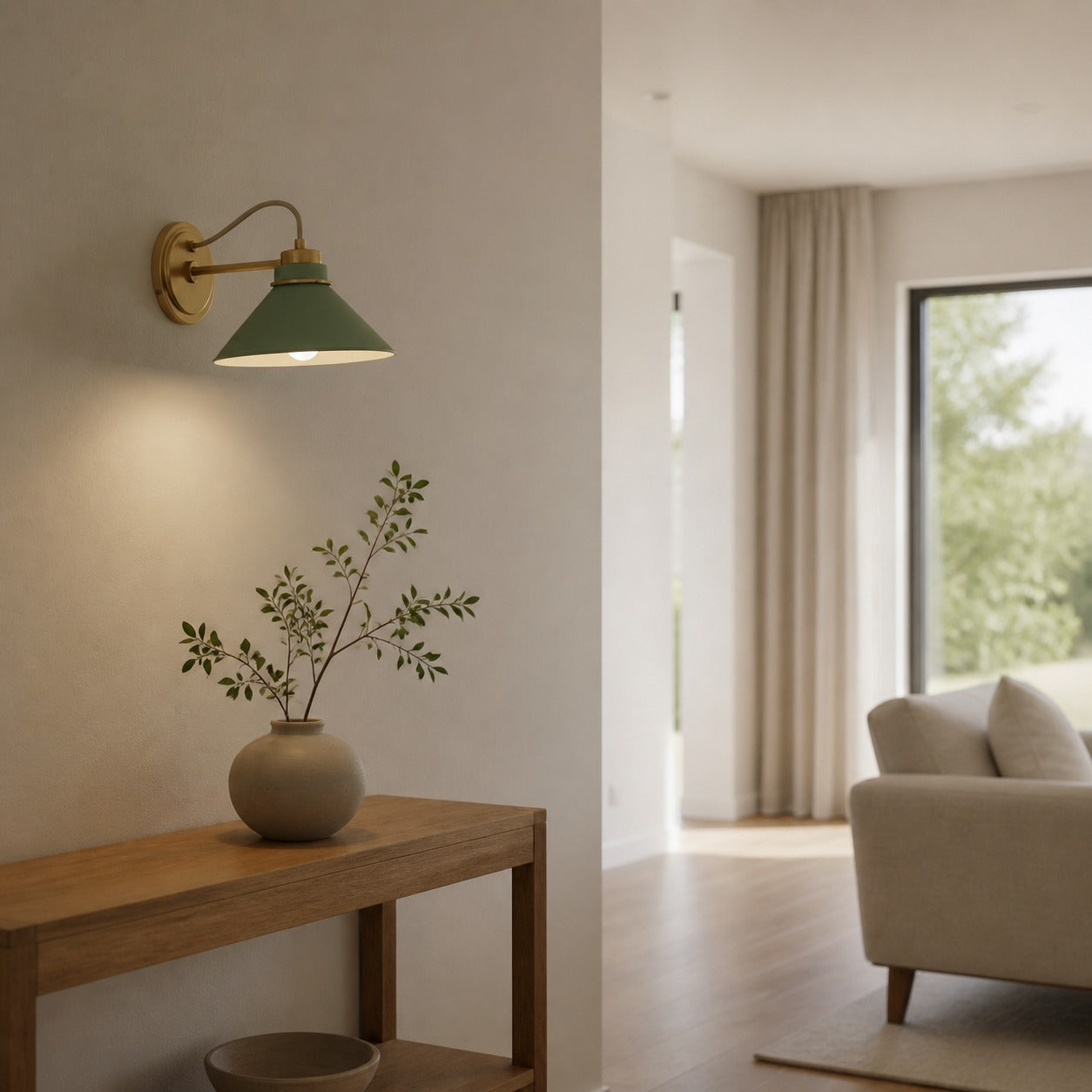 Aurenza Sconce – Farmhouse Wall Light with Metal Accents for Cozy Spaces