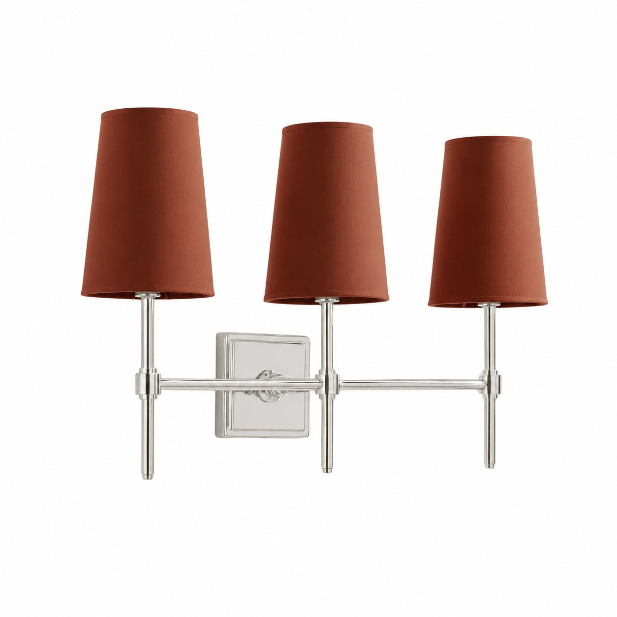 Derlina White Linen Shades Wall Lamp – Retro Metal Multi-Head Lighting Fixture