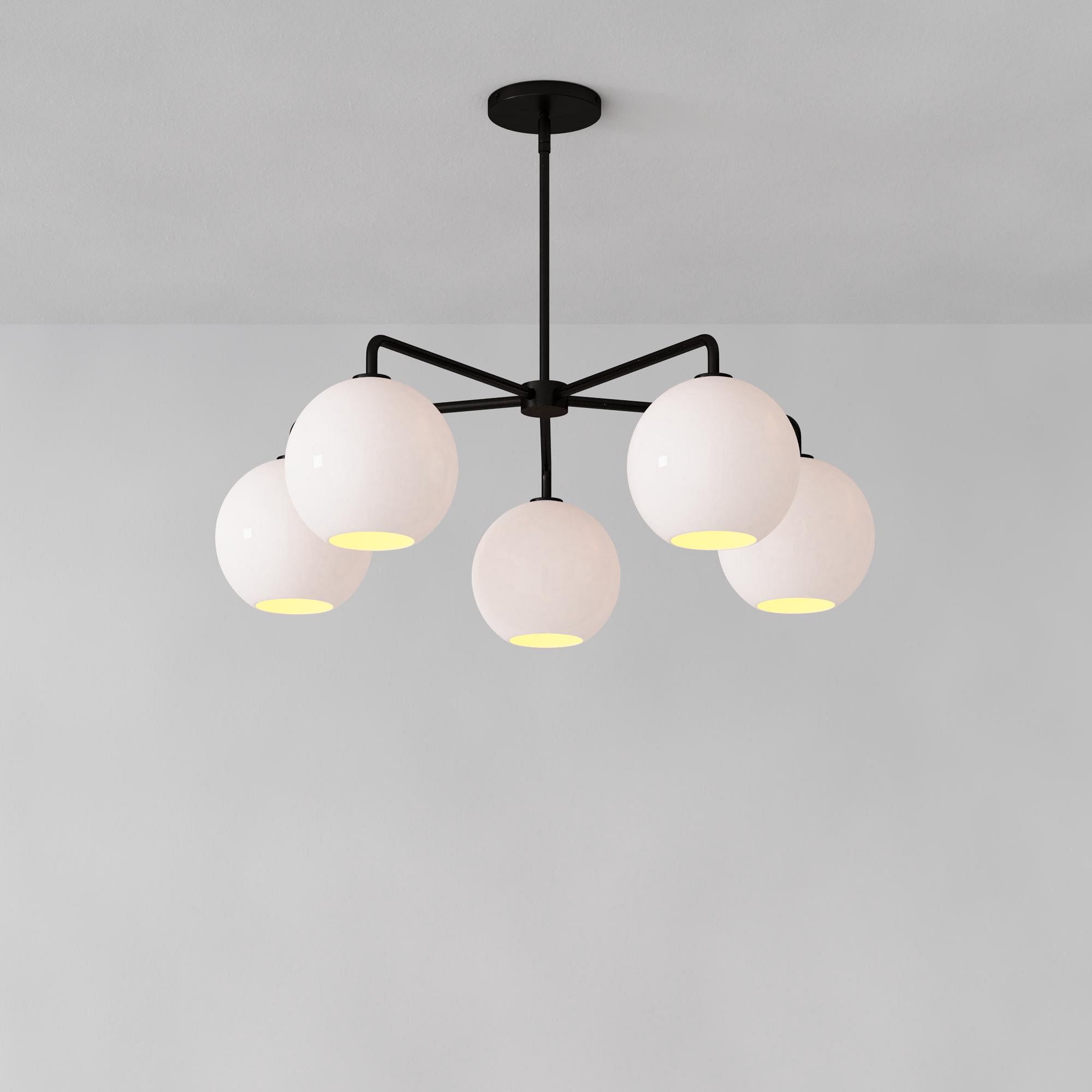 Selvion Contemporary Minimalist Chandelier – Soft Glow Porcelain Fixture for Dining & Hallway