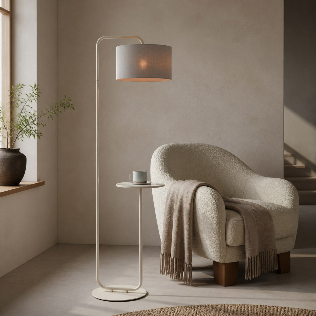 Lirra Multi-Functional Floor Lamp with Table-Top Design – Stylish Standing Lamp for Living Areas