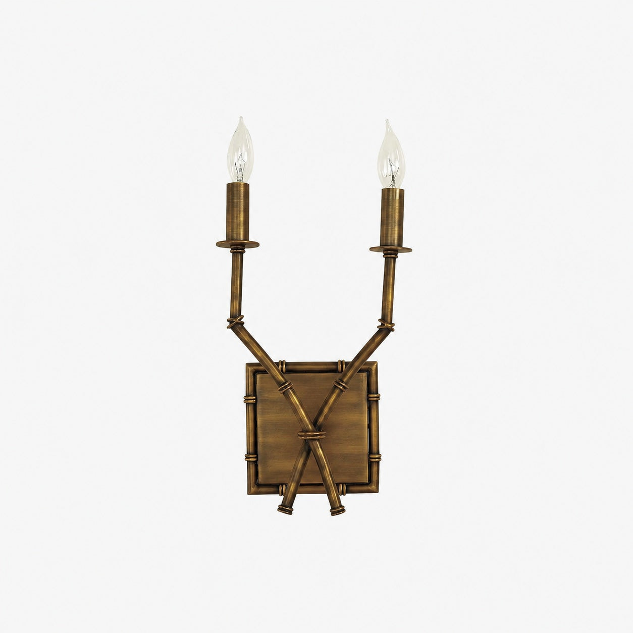 Double Arm Bamboo Sconce