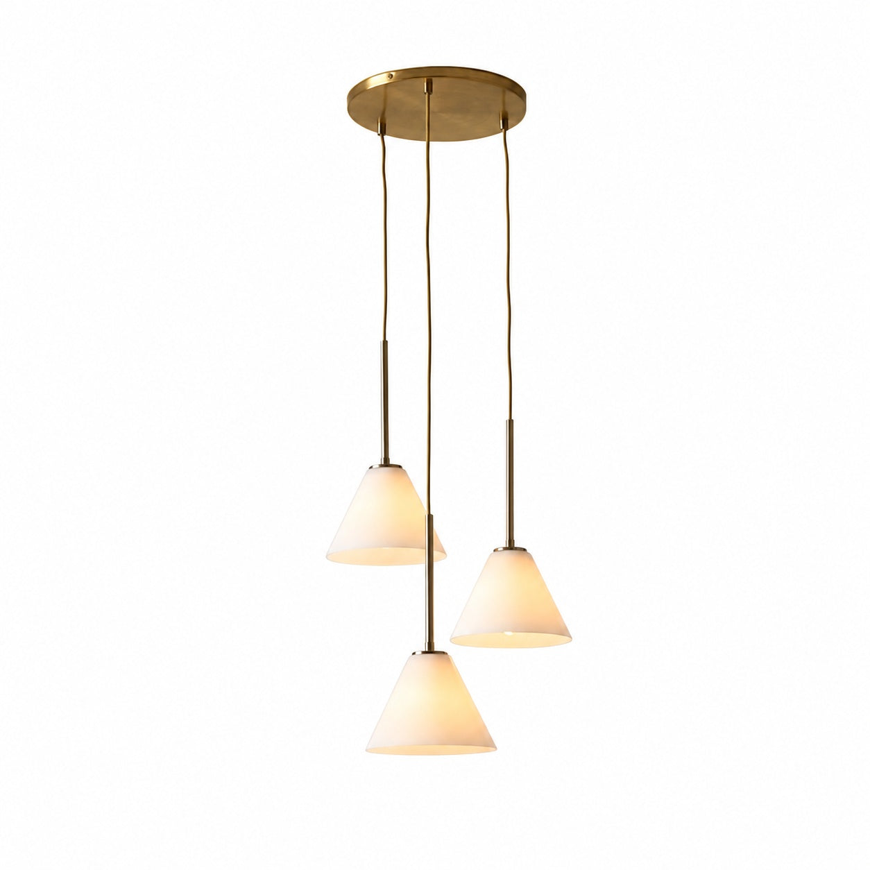 Conica 3-Light Cone Chandelier - Sculptural Glass Pendant Lighting Modern Style