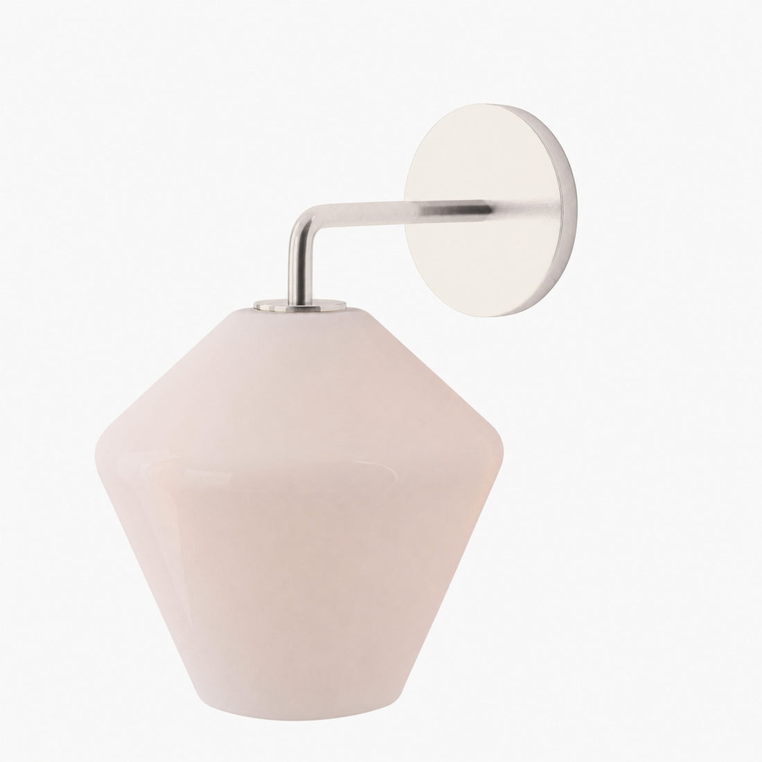 Merin Sculptural Milk Glass Geometric Wall Lamp