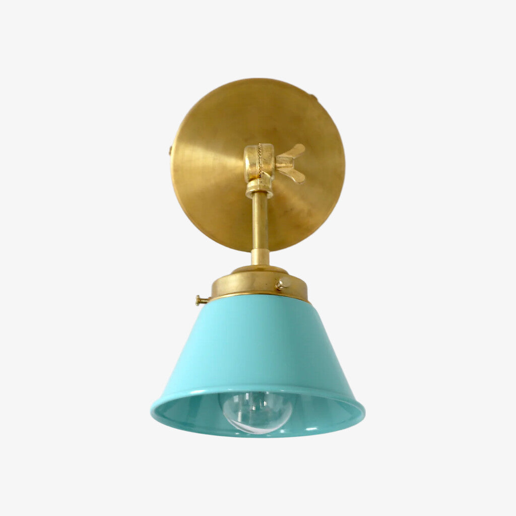 Modern Cone With Elegant Swivel Mechanism Brass Wall Lamp