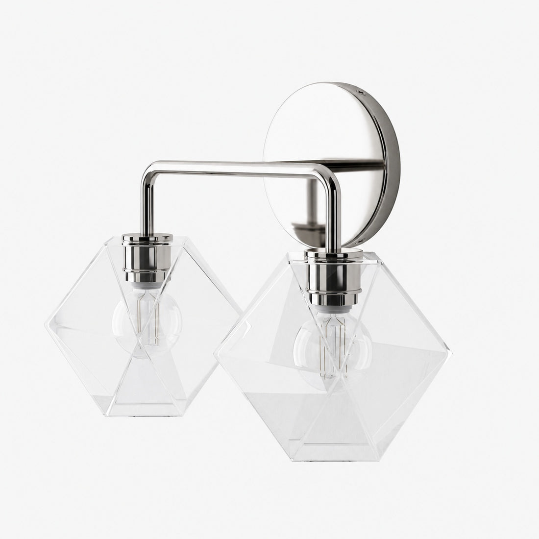 Talvior Geometric Modern Bathroom Sconce - Faceted Shade Light in Luxe Finishes
