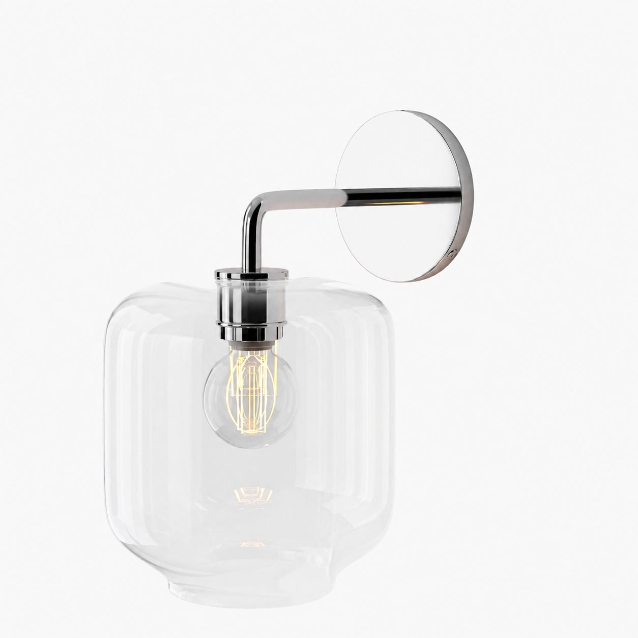 Lumivelle Pebble Sconce - Stylish Wall Light - Glass & Metal, Energy Efficient