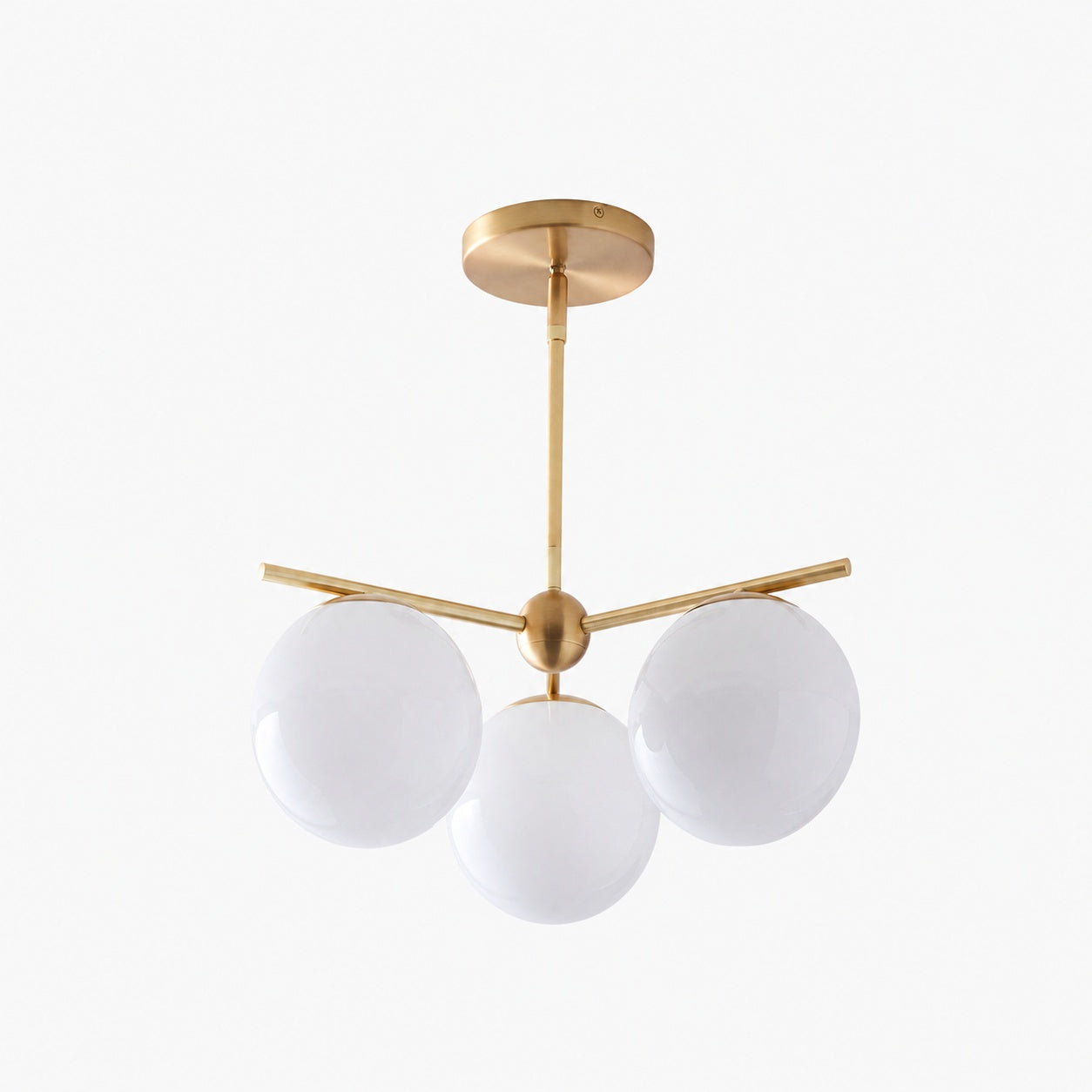 Alessora Brass Milk Glass Chandeliers- Great for Covered Outdoor Areas