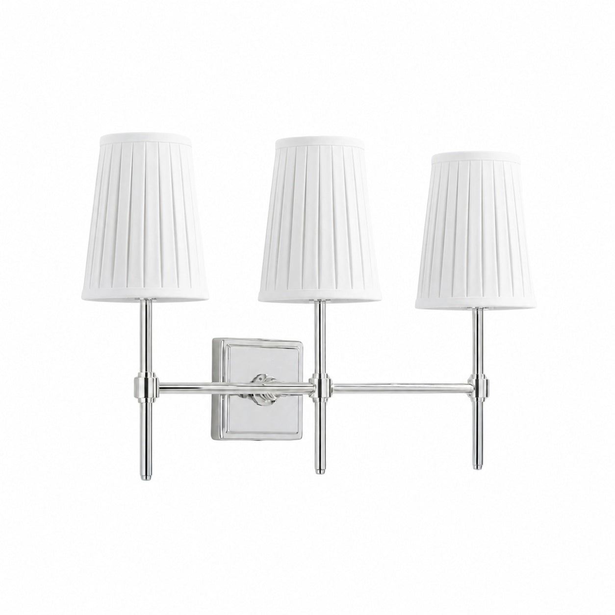 Derlina White Linen Shades Wall Lamp – Retro Metal Multi-Head Lighting Fixture