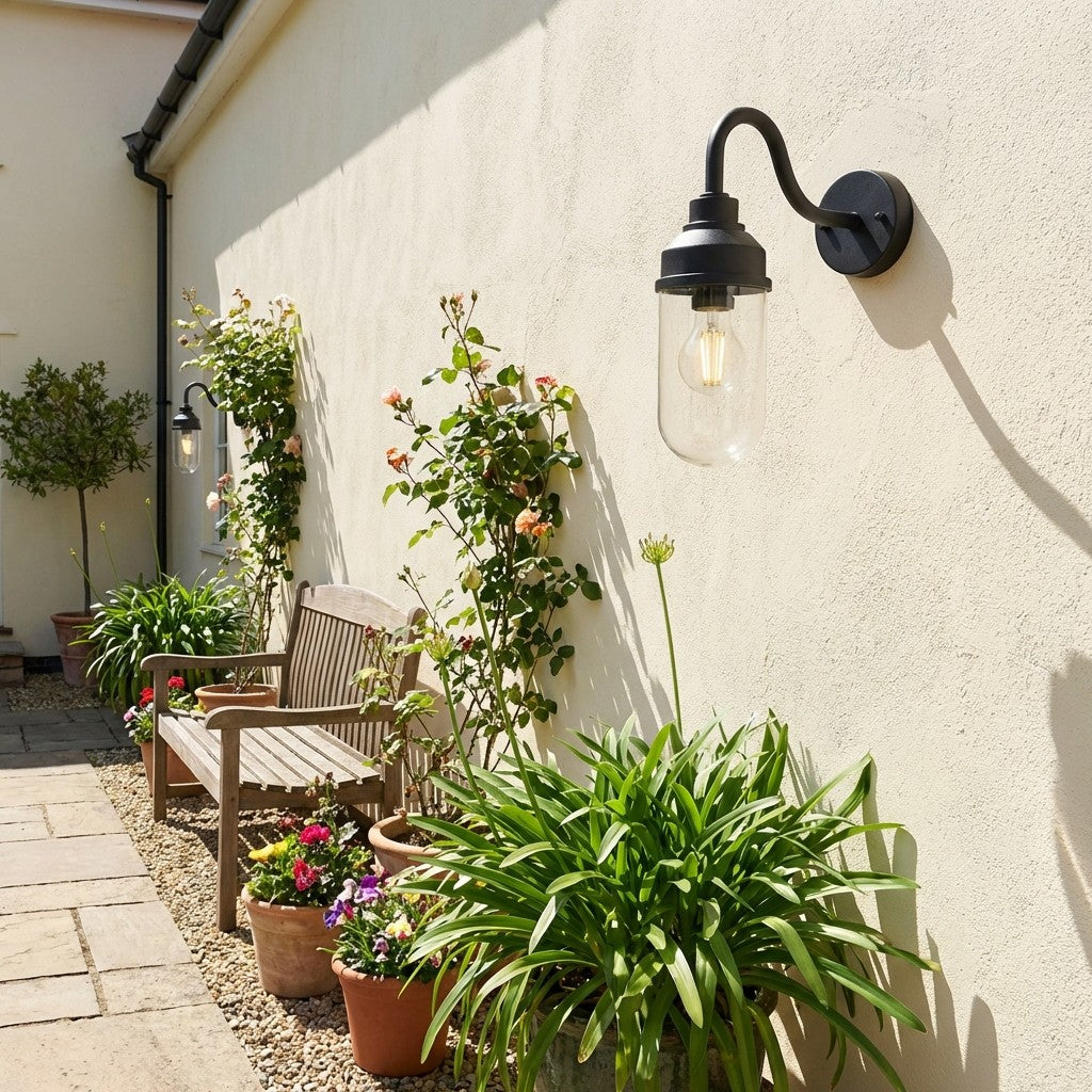 Trevanta Contemporary Outdoor Wall Light – Minimalist Lantern for Entryways & Facades