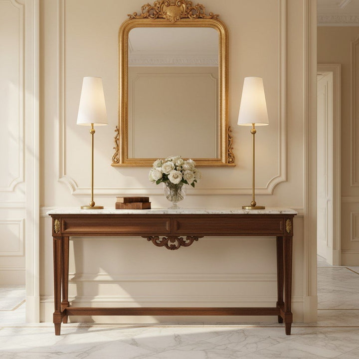 Serena Iron Table Lamp – Clean Lines and a Soft Linen Shade for Home Office or Bedside