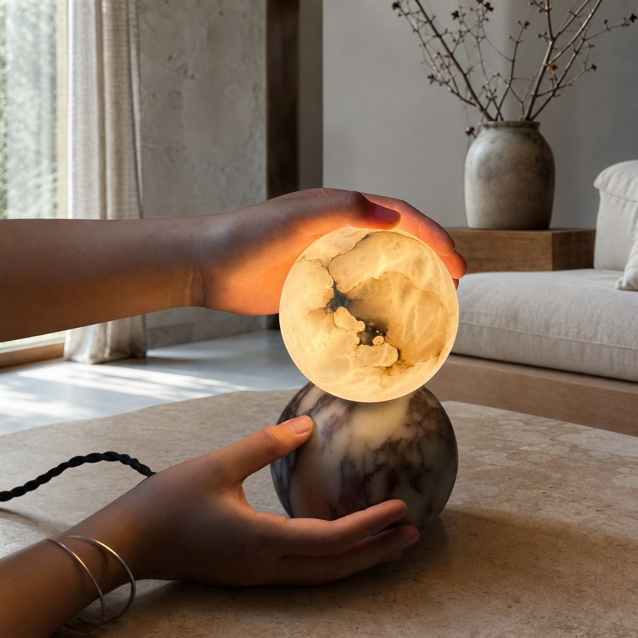 Lucide Marble Table Lamp