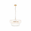 Solara 6-Light Tiered Pendant – Cascading Curved Glass and Metal-Frame for Dining & Entry
