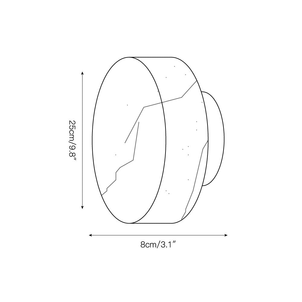 Cylindrical Alabaster Wall Lamp