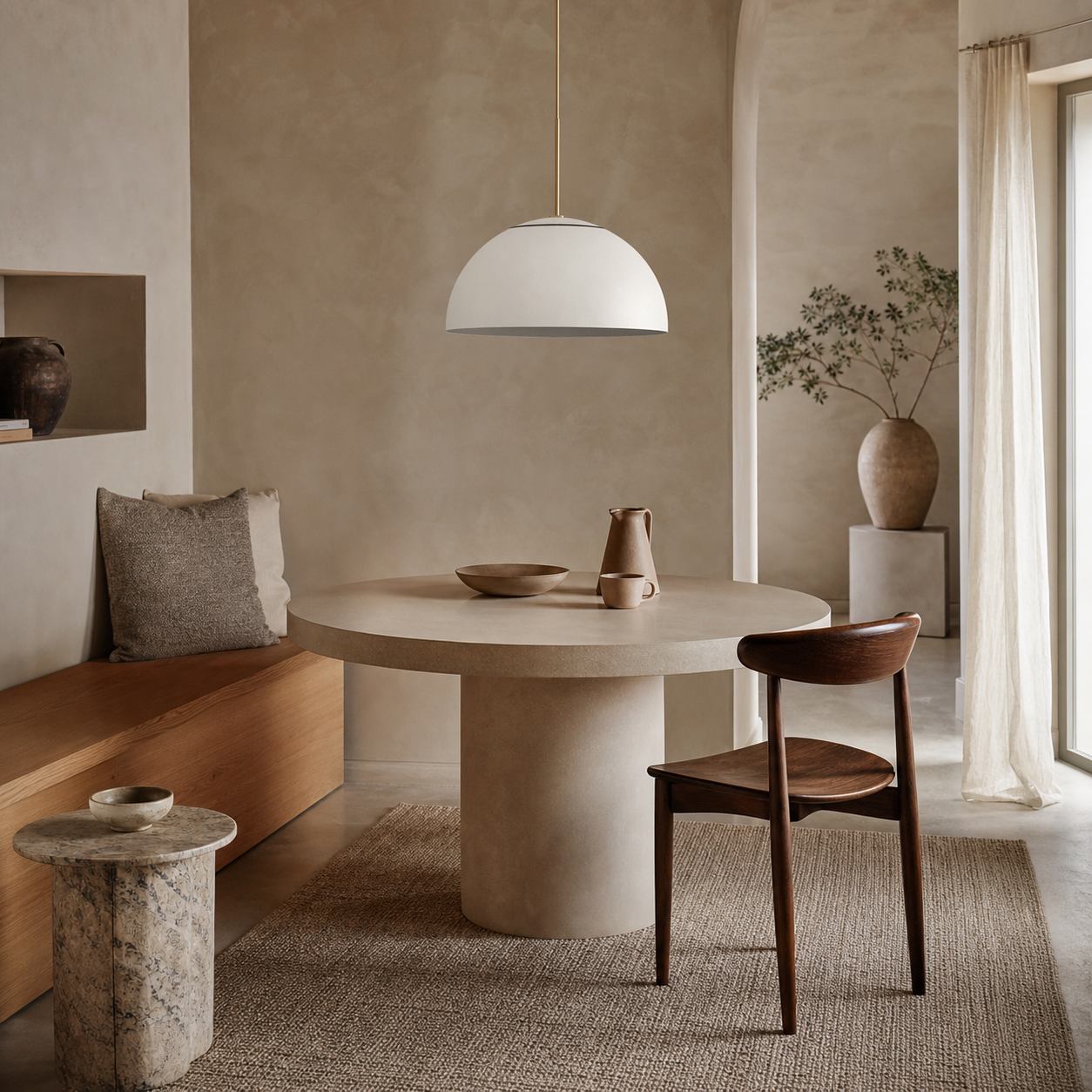 Parvion Modern Adjustable Sculptural Metal Pendant Light